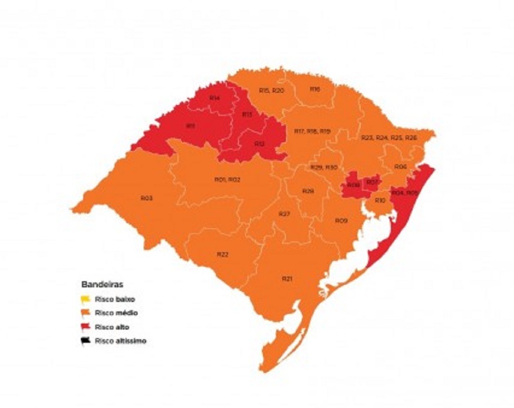 Região de Rio Grande tem mais uma semana com bandeira laranja
