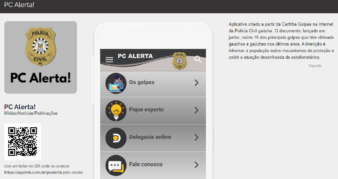 Polícia Civil lança o aplicativo "PC Alerta!"