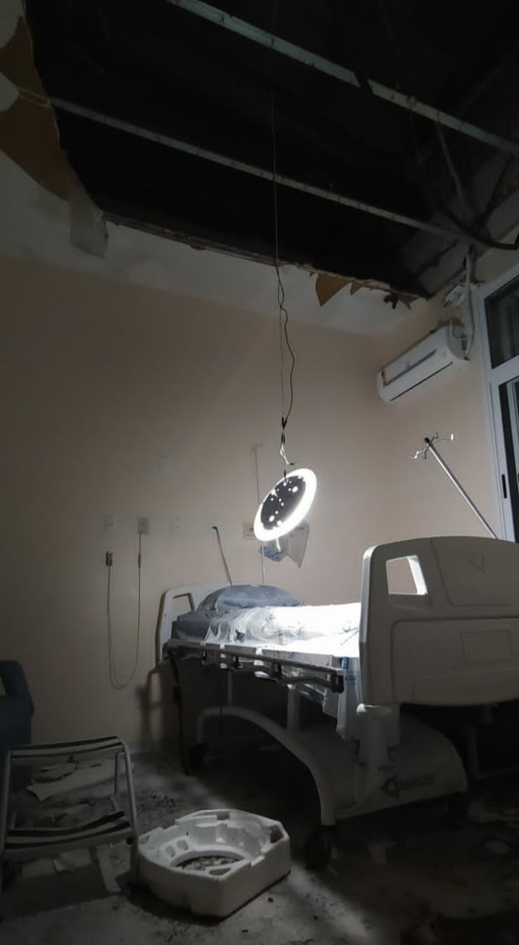 Temporal causa estragos no Hospital Geral do Complexo Santa Casa do Rio Grande
