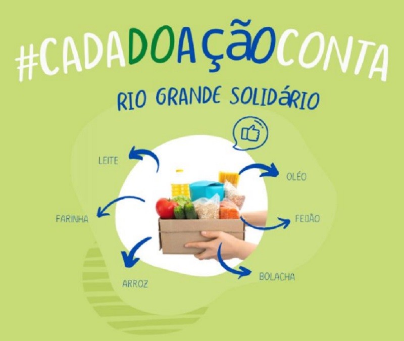 Campanha visa arrecadar alimentos para famílias rio-grandinas afetadas pela pandemia da Covid-19