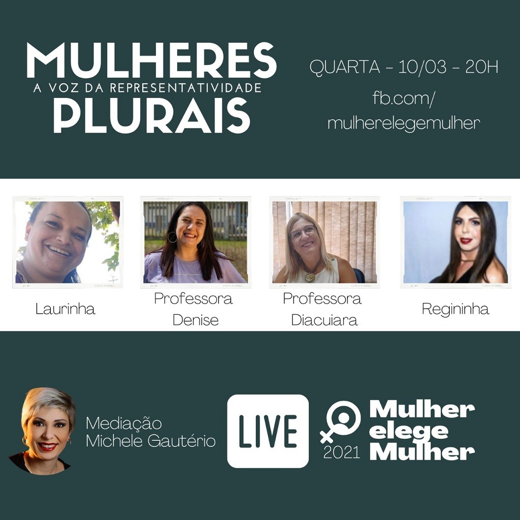 Projeto "Mulher Elege Mulher" realiza live com vereadoras do Rio Grande