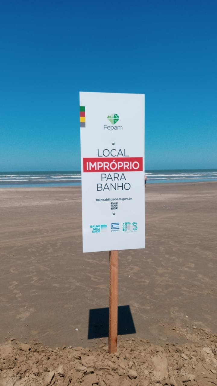 Praia do Cassino tem um ponto impróprio para banho 