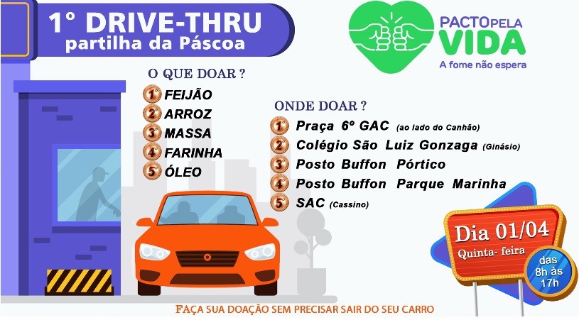 Entidades de Rio Grande realizam drive thru para arrecadação de alimentos 
