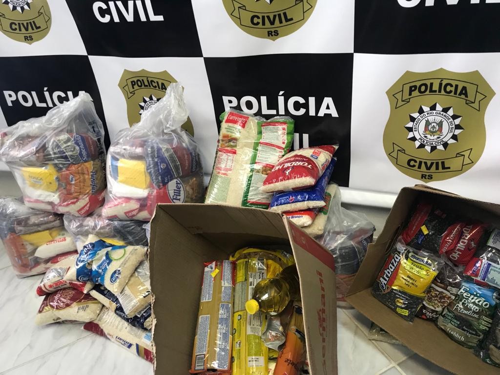 Forças de Segurança de Rio Grande arrecadam mais de 200 quilos de alimentos durante vacinação contra Covid-19