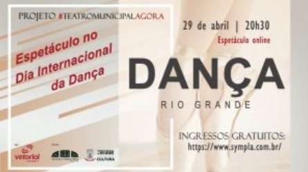 #TeatroMunicipalAgora: a noite será de espetáculo em comemoração ao Dia Internacional da Dança