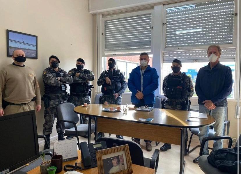 Reunião da Portos RS com a BM debate segurança no entorno do Porto do Rio Grande