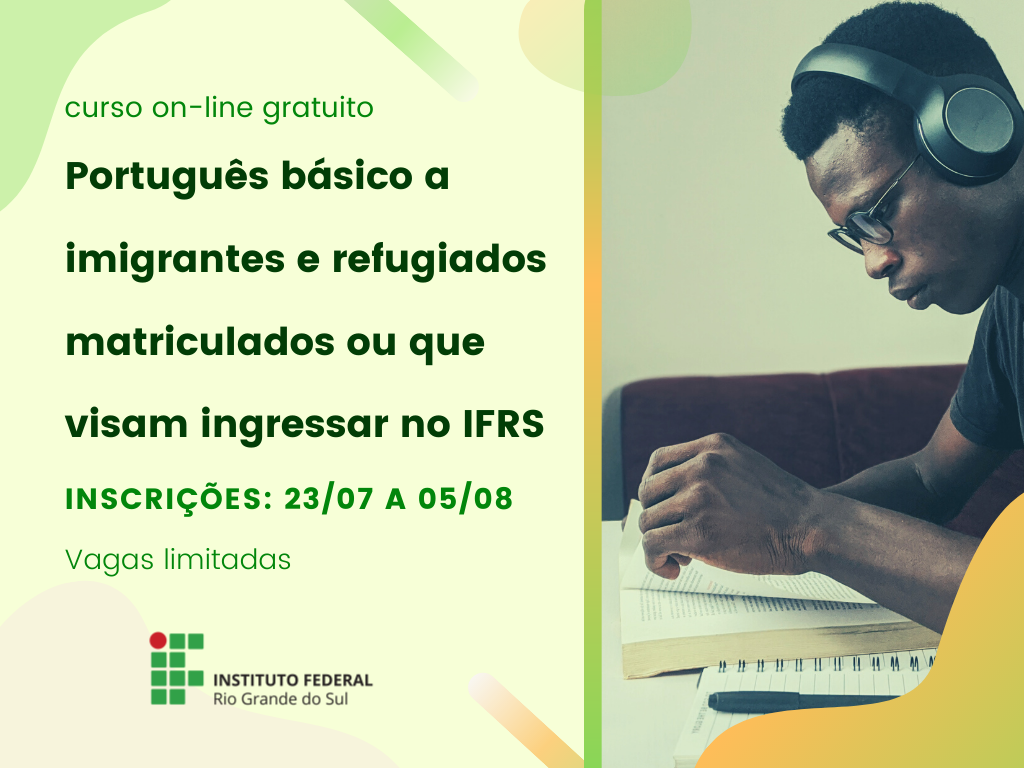 IFRS ofertará curso online de língua portuguesa para estrangeiros