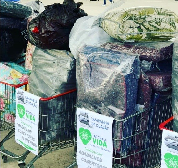 Segunda fase do Pacto Pela Vida já arrecadou cerca de 1,2 toneladas de alimentos e mais de 7 mil peças de frio 