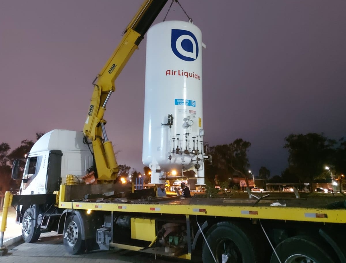 UPA Junção recebe tanque de oxigênio de 5 mil litros; confira o vídeo da chegada do equipamento