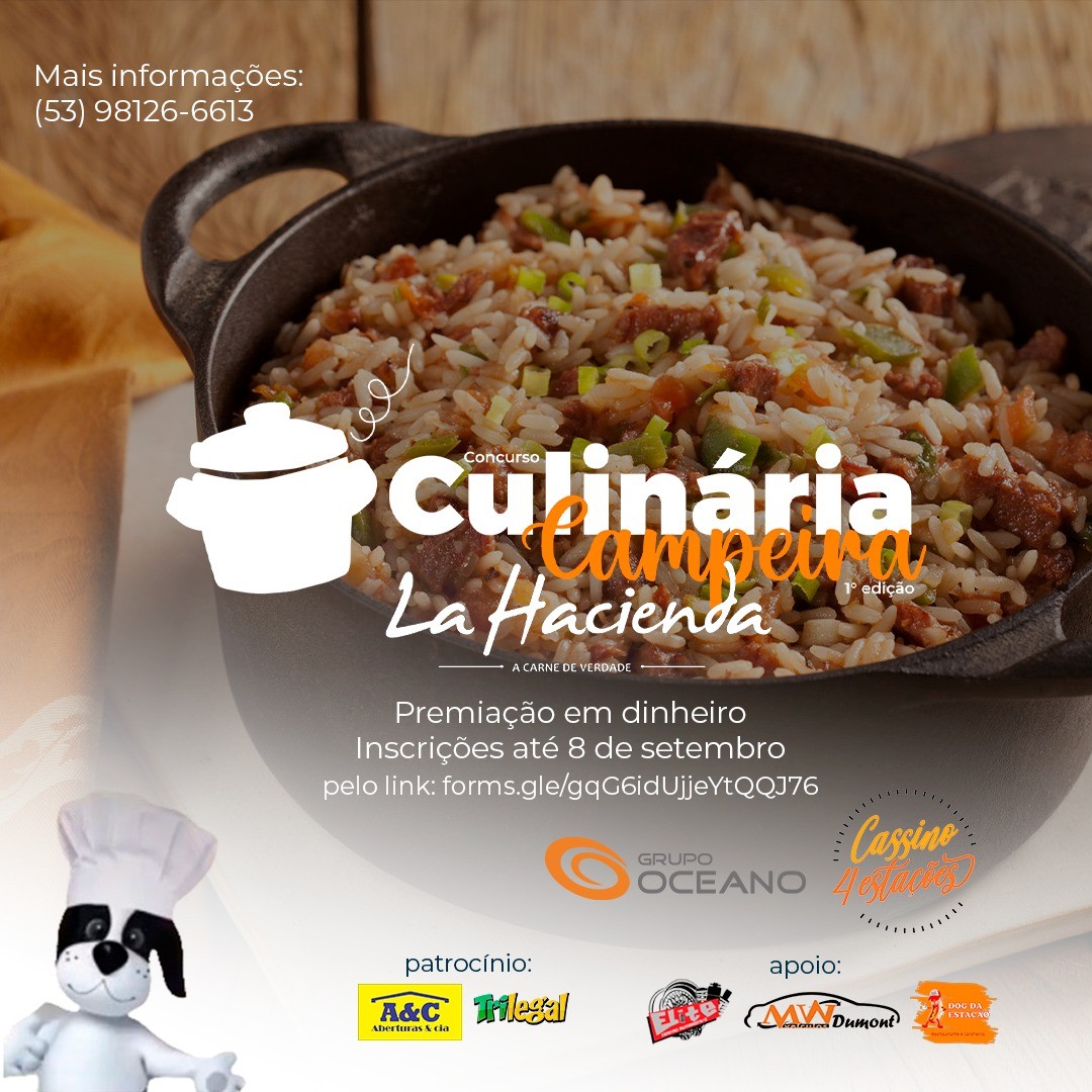 Inscrições para o "Concurso de Culinária Campeira" do Acampamento Farroupilha estão abertas