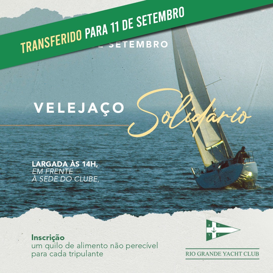  Velejaço - Raid Solidário será realizado no sábado (11), em Rio Grande