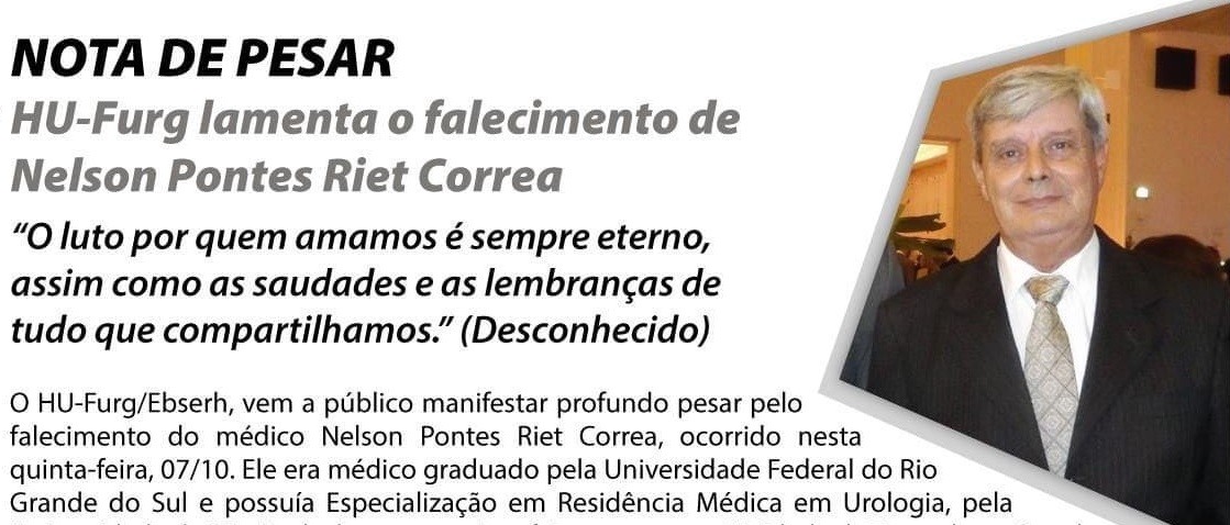 Morre, em Porto Alegre, o Prof. Dr. Nelson Pontes Riet Corrêa