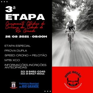 3ª Etapa do Campeonato Citadino de Ciclismo acontece no próximo domingo (26)