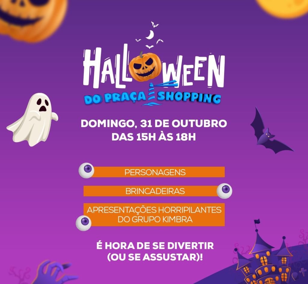 Praça Rio Grande Shopping terá evento de Halloween no próximo domingo (31)