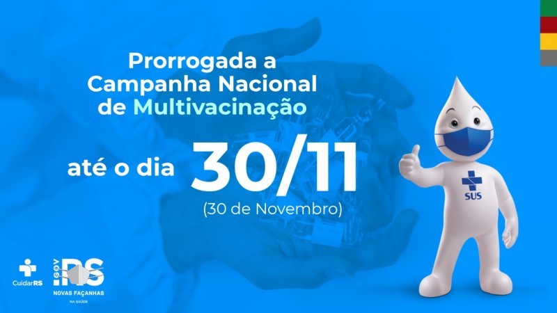 Campanha de multivacinação de crianças e adolescentes é prorrogada até fim de novembro