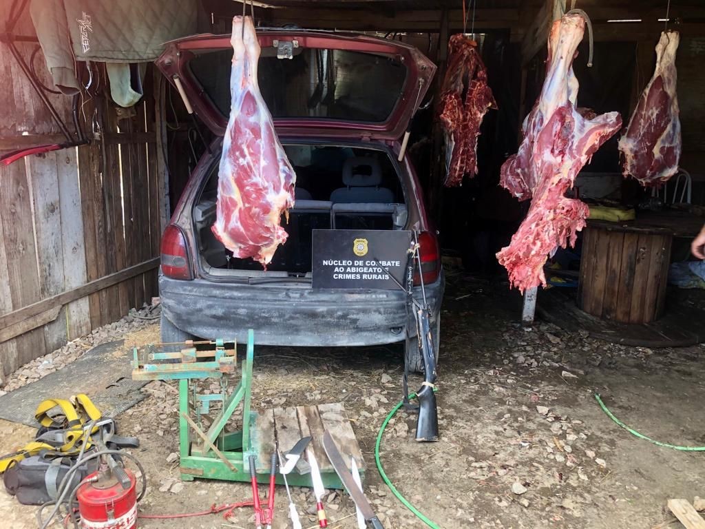 Polícia Civil prende três pessoas durante operação de combate ao abigeato em Rio Grande