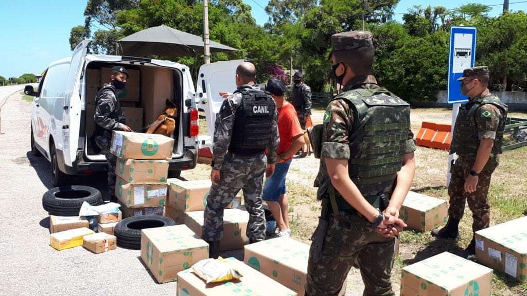 Canil do 6ºBPM atua junto do Exército Brasileiro em ações de fiscalização na fronteira