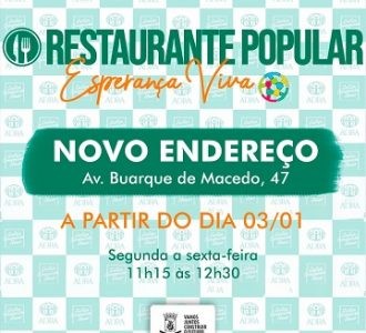 Restaurante Popular, em Rio Grande, terá novo endereço a partir de segunda-feira (3)
