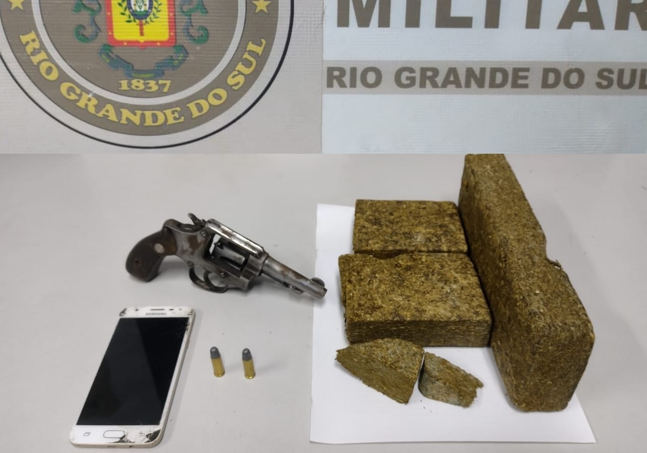 6º BPM realiza apreensões por tráfico de drogas e porte ilegal de arma de fogo em Rio Grande 