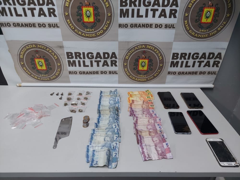 BM prende três pessoas por tráfico de drogas em Rio Grande entre a noite de terça (1º) e a madrugada desta quarta-feira (2)