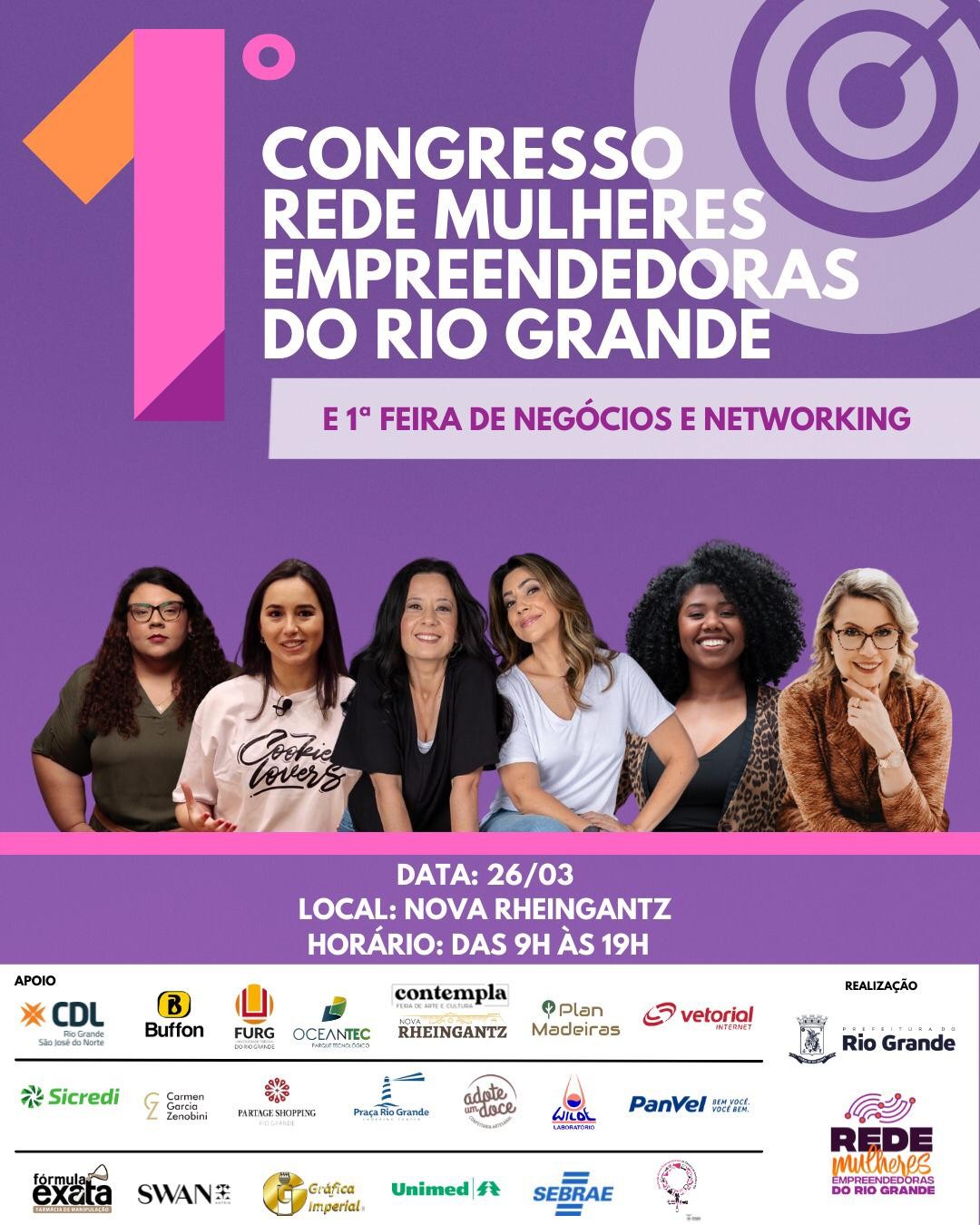 1º Congresso Mulheres Empreendedoras do Rio Grande acontece neste sábado (26)