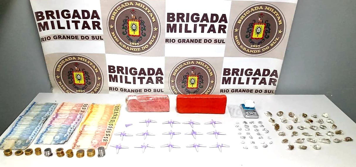 Brigada Militar prendeu três homens e apreendeu um adolescente por tráfico em Rio Grande nas últimas horas