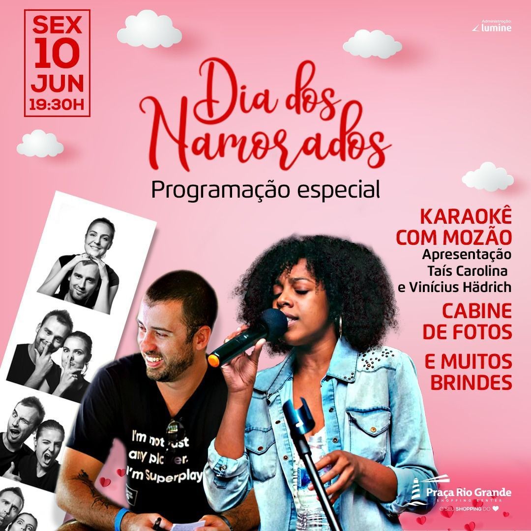 Dia dos Namorados: Praça Shopping promove Karaokê com Mozão nesta sexta-feira (10)