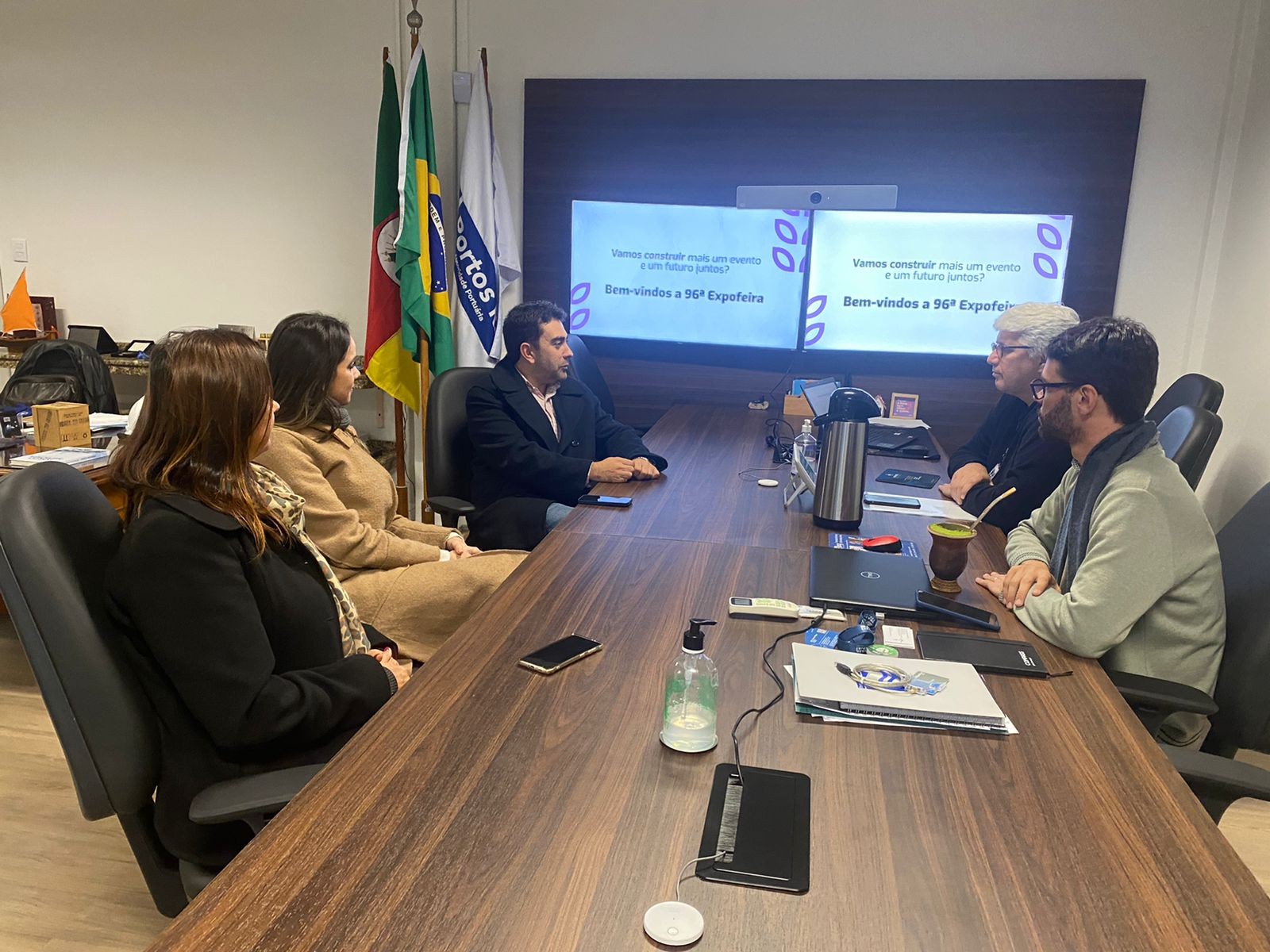 Diretoria da Portos RS recebe visita de representantes da Expofeira de Pelotas
