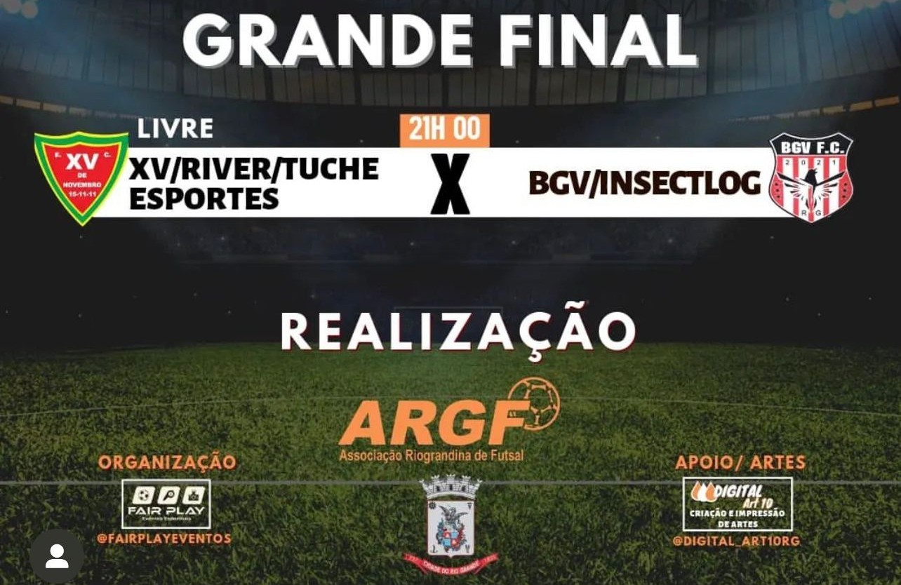 Por conta do mau tempo, final da Copa ARGF é transferida