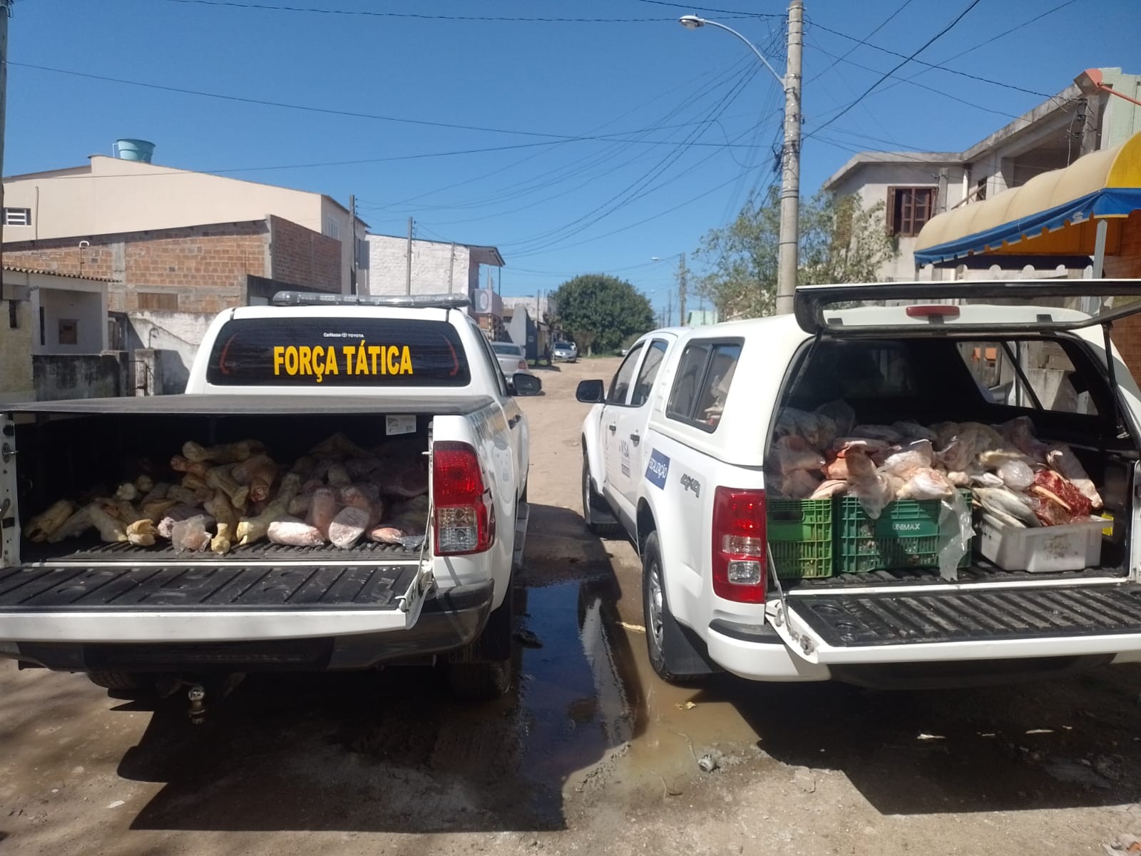 Meia tonelada de carnes impróprias para consumo são apreendidas em operação contra o abigeato em Rio Grande