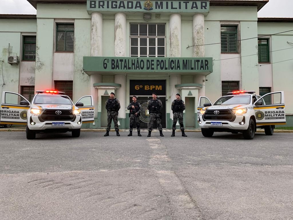 6º Batalhão de Polícia Militar recebe viaturas semiblindadas do governo do RS
