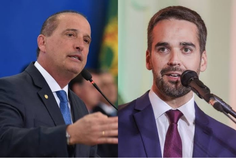 Após voto Onyx Lorenzoni (PL) e Eduardo Leite (PSDB) se deslocam para acompanhar a apuração das eleições