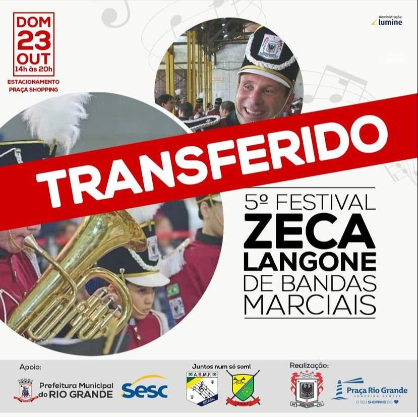 Festival 'Zeca Langone de Bandas Marciais' será transferido para o dia 23 de outubro