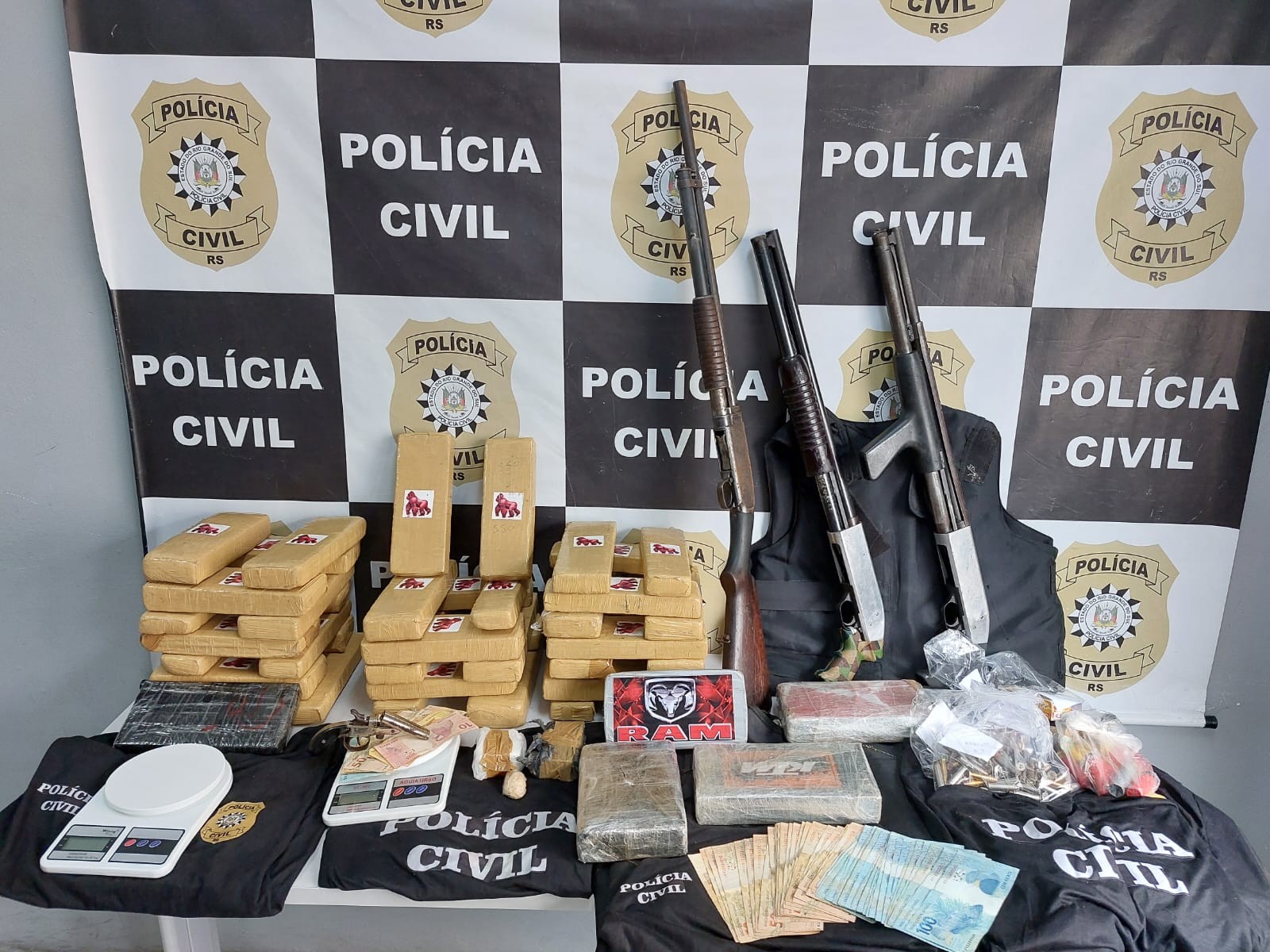 Polícia Civil identifica grupo de traficantes que tem sede em Rio Grande e enviava drogas e armas para a região 