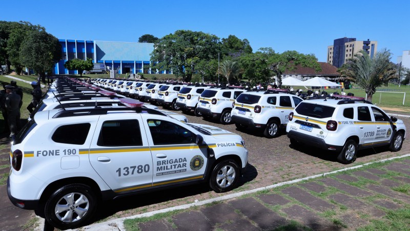 Região Sul recebe 8 viaturas novas; duas motos são para o 6ºBPM