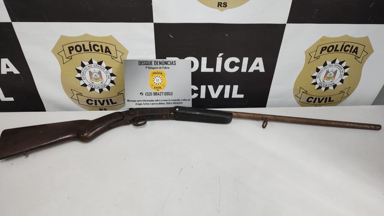 Homem é preso pela Polícia Civil com uma espingarda no bairro Castelo Branco