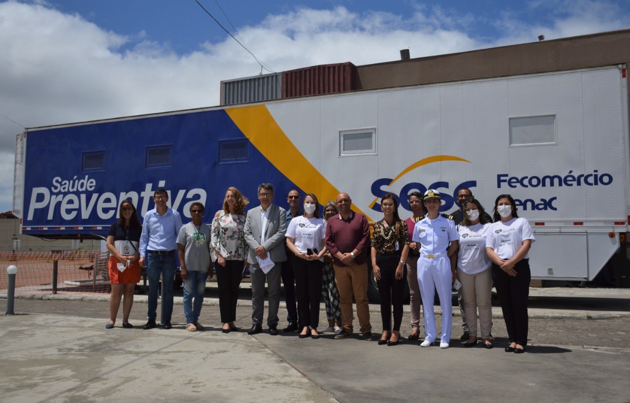 Ato marca abertura oficial dos exames preventivos oferecidos pela carreta do Sesc em Rio Grande