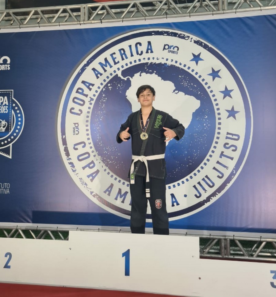 Rio-grandino de 12 anos é campeão da Copa América Prime de Jiu-Jitsu 