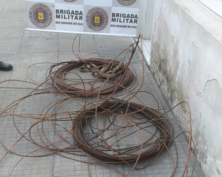 Homem é preso em Rio Grande com 280 metros de fio furtado