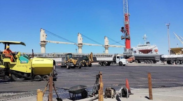 Obras de pavimentação das vias internas do Porto do Rio Grande chegam em fase de conclusão
