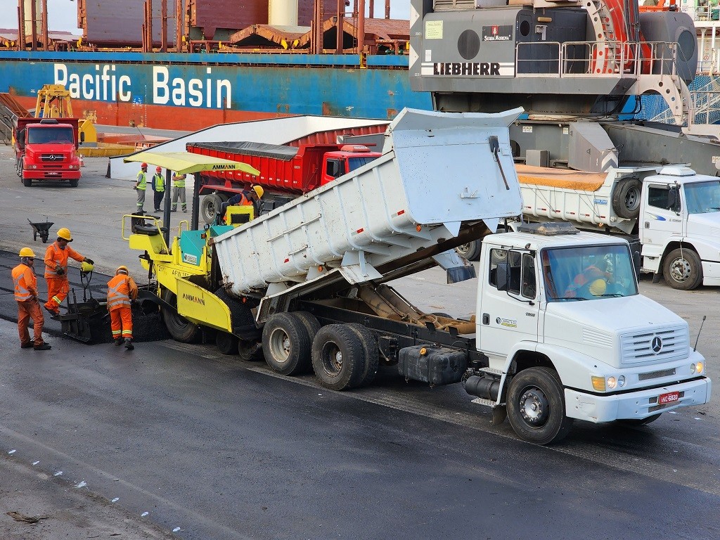 Primeira fase das obras de pavimentação do Porto do Rio Grande são concluídas