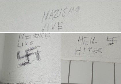 Frases nazistas e racistas são escritas em banheiro da Furg 