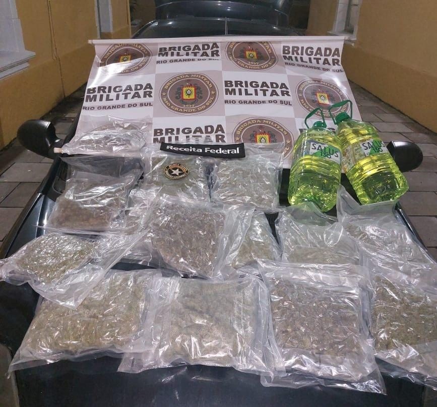 BM e Receita Federal apreendem grande quantidade de skunk em Rio Grande