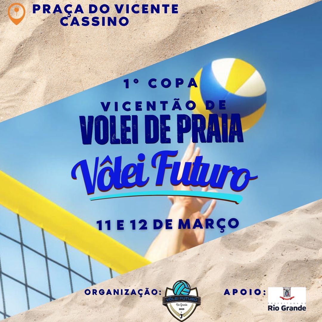 Inscrições para a 1ª Copa Vicentão de Vôlei de Praia estão abertas