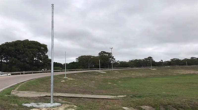 Trevo de acesso à cidade recebe novo sistema de iluminação