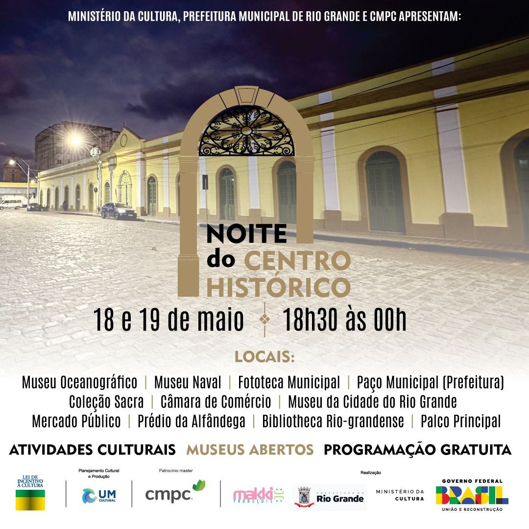 Programação do evento "Noite do Centro Histórico" começa nesta quinta-feira (18)