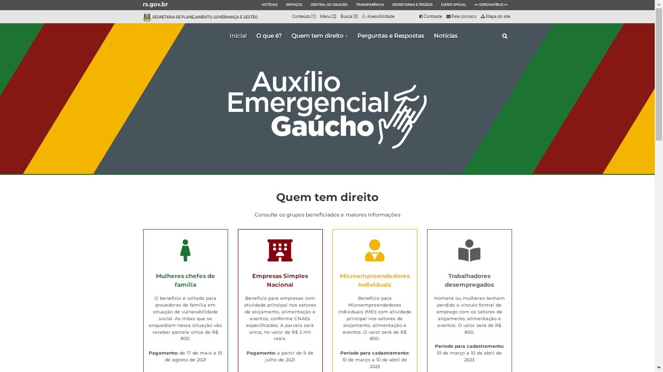 Governo do RS inicia pagamento da última etapa do Auxílio Emergencial Gaúcho 