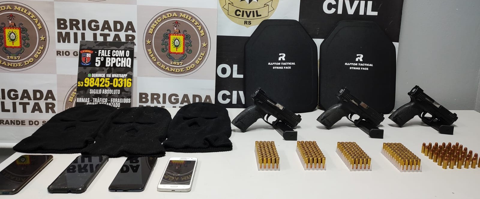 Três homens suspeitos de planejar crimes em Rio Grande são presos no Parque São Pedro
