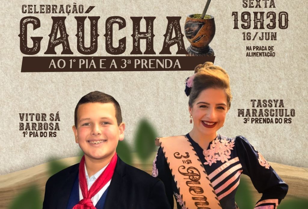 Partage Shopping Rio Grande celebra títulos tradicionalistas de Vitor Sá Barbosa e Tassya Marasciulo em "Celebração Gaúcha" nesta sexta-feira (16)