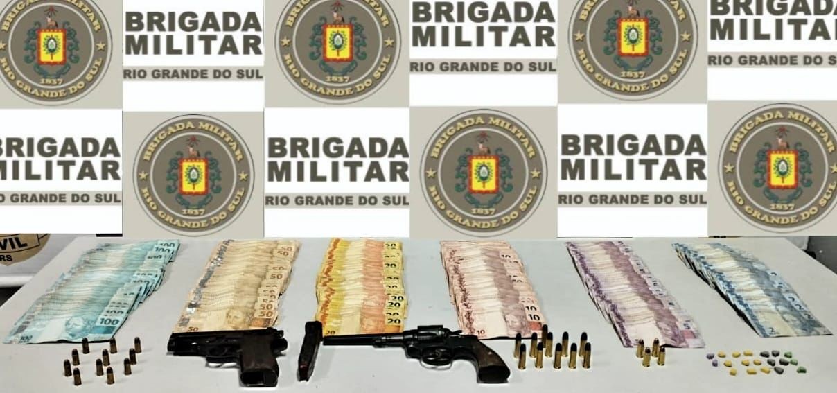Brigada Militar prende casal por tráfico e posse ilegal de arma no Parque São Pedro